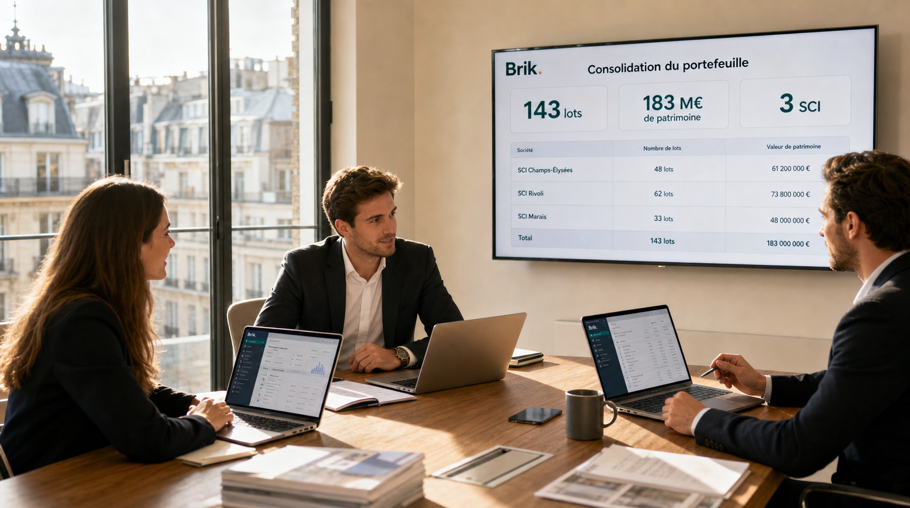 L'équipe Brik Pro travaillant ensemble